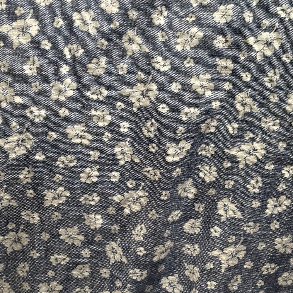 J. Crew Mercantile Floral Printed Chambray Faux Wrap Ruffle Dress Size XS - Picture 5 of 8